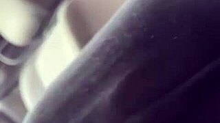 Black monster cock plays with pink pussy under dress