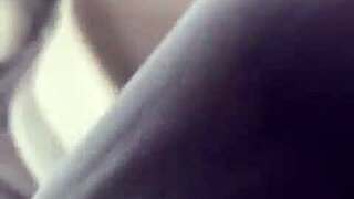 Black monster cock plays with pink pussy under dress