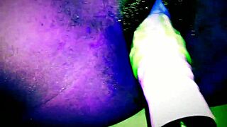 this ebony latina teen rides dildo to insane squirting orgasm out of this world 🌍💦