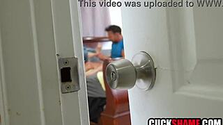 cuck hubby spies leana lovings cheating blowjob fuck with lover right in front