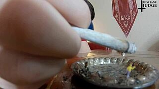 giantess smokes and dumps ash on tiny men's faces pov humiliation