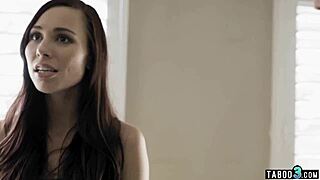 that closeted redhead teen lesbian can't resist her bf's cock sliding into her petite pussy