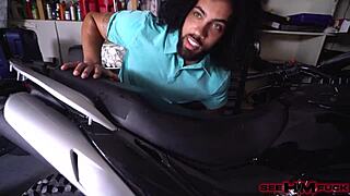 I'm Lolly Dames this horny milf offering handyman James Angel a job to fuck my pussy hard