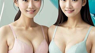 Sweet Asians in Lingerie Barefoot and So Tempting!