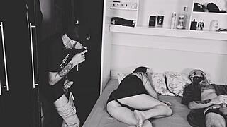 corno calls buddy to watch and join fucking his wife