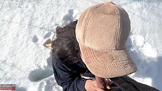 ever seen an asian lululemon yoga babe fucked outdoors in freezing -20c?