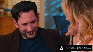 River Lynn lets old daddy cum on panties after virginity fuck