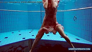 martina's croatian redhead bikini teases escalate to steamy public pool nudist shower