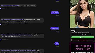 my ai slut strips in poker game then submits to oral sex and clothes ripped off in part 1