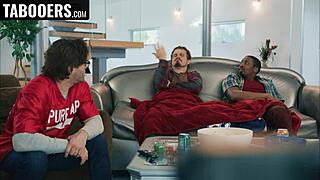 Stepdaughter, is this why they call football a contact sport with dad's monster BBC riding?