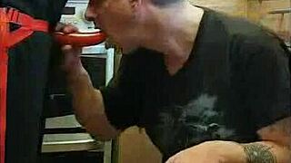 Pegging boyfriend's ass in kitchen public cornfield and bathroom with ass to mouth all part 11