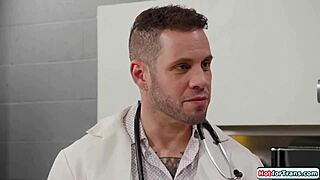 Tgirl Kalli Grace Anal Rides Her Doctor Bareback