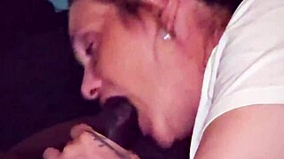 headrietta gives stepson the sloppiest gumjob with big black cock