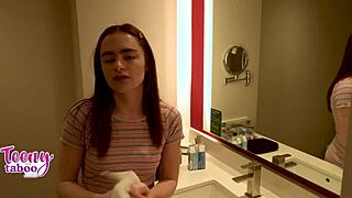 stepdad fills 18 yo stepdaughter reese robbins pussy with cum!