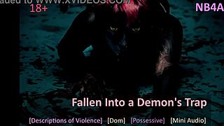 A demon taunts you about your helpless fate in this erotic bdsm roleplay instruction