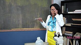 you won't believe how this vengeful student rams anal payback into cougar abi james' ass