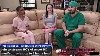 soccer star serena morgan endures intense sports physical with anal fingering and latex glove humiliation up close