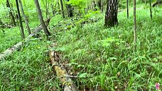 naughty forest rider takes stranger dick then doggystyle pov