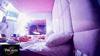 hidden cam catches hotel shower flash and tits 😏 voyeur fun