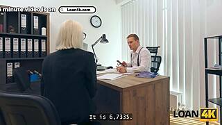 loan4k SLUTTY CHEATER bangs loan manager in OFFICE for cash after interview
