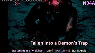 A demon taunts you about your helpless fate in this erotic bdsm roleplay instruction