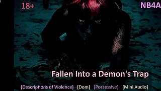 A demon taunts you about your helpless fate in this erotic bdsm roleplay instruction