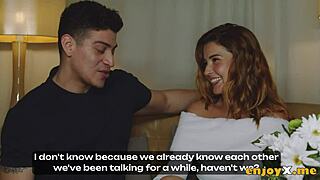 Agatha's tiny tits bounce in hardcore fuck with stepson