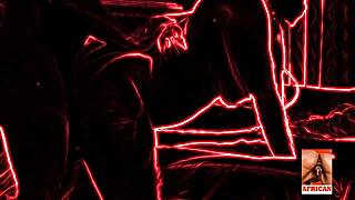 thick ebony girlfriend bent over taking massive black cock doggystyle deep