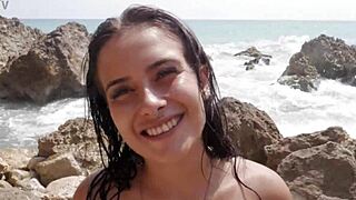 Fucking Stepsister's Wet Pussy On Sunny Beach