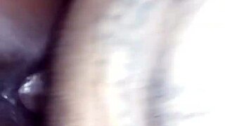 Cheating ebony bbw fat ass bitch licks ass backseat then rough fucks bbc creampie wet pussy