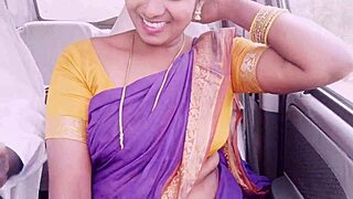 HOUSE MAID SCREAMS DIRTY TELUGU TALKS DURING CAR SEX RIDE!