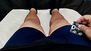 Caught my ex rubbing her tight wet pussy so I jerked my small cock watching her