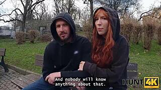 Picked up big titted stranger for raw outdoor pounding in secret spot