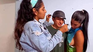 Ever wonder what happens when stepsis and I tag team delivery man for wild anal pussy threesome?