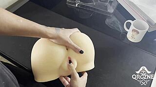 brazilian guy tests realistic sex doll backstage in sao paulo