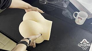 brazilian guy tests realistic sex doll backstage in sao paulo