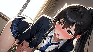 ai anime babe urinates fully clothed in steamy scene