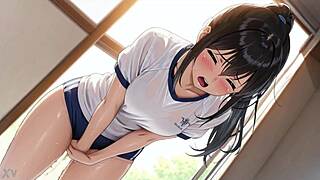 ai anime babe urinates fully clothed in steamy scene