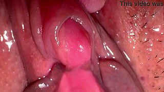 Amateur asian wife 187 days post virginity with shaved pink pussy closeup