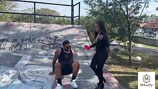naughty wifey says she's jogging but meets tony tigrão for huge cock pounding 😈🍆💦