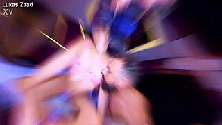 Pushed teen panties aside and slammed full cock into her tight shaved pussy!