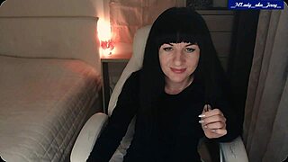 Mlady strips lingerie caresses clit fingers pussy to creamy orgasm