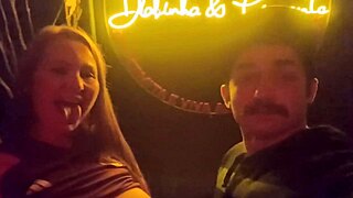 milf flashes big pussy at swing party then takes friend's huge cock deep