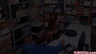 cute brunette teen caught shoplifting gets fucked hard by officer