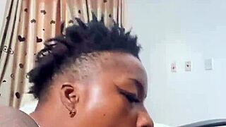 naija babe candy slurps big black monster cock like a pro