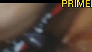 This slut's cunt gets pounded by monster cock