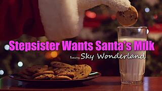 Sky Wonderland, dripping pussy licked nasty then creampie pumped deep in kitchen sex fest