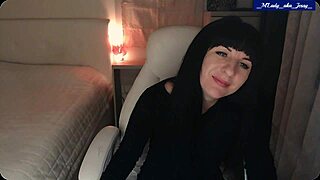 Mlady strips lingerie caresses clit fingers pussy to creamy orgasm