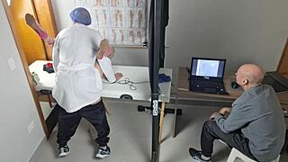 Gyno doctor fucks wife behind cuckold during ultrasound exam!