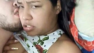 Spanish Teen Saggy Tits Bounce on Stepbro Huge Cock POV